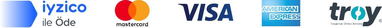 Ödeme yöntemleri: iyzico, Visa, Mastercard, American Express